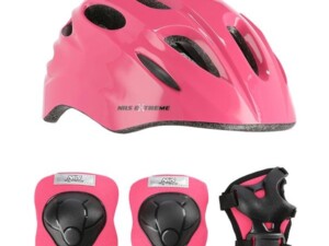 Laste Kiiver Nils Extreme MTW01+H210 Roosa, Suurus XS, Koos kaitsmetega