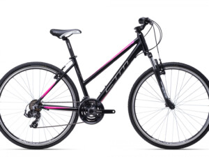 Jalgratas MAXIMA 1.0 - matt must / roosa L (18'')