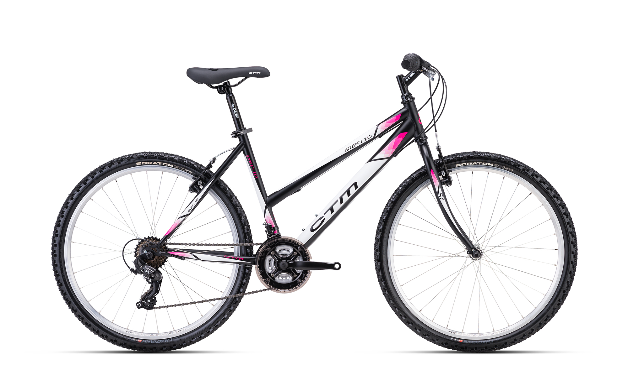 Jalgratas STEFI 1.0 - mattmust / roosa M (16")