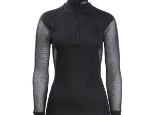 BRYNJE Lady Wool Thermo triko s dlouhým rukávem a zipem dámské černé