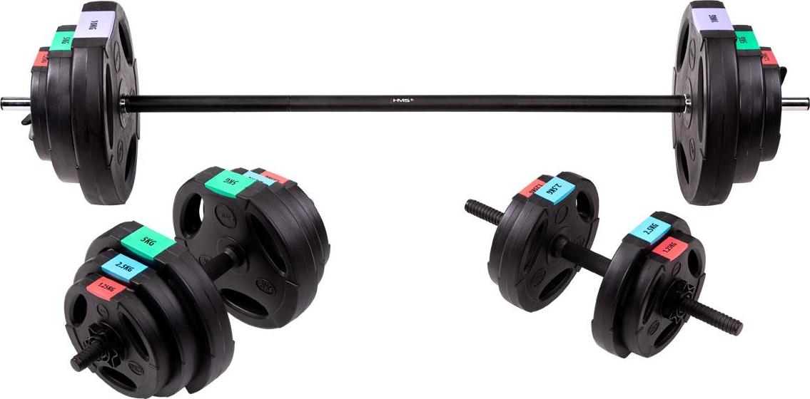 HMS SGSP60 3-osaline hantlite ja hantlite komplekt 62kg