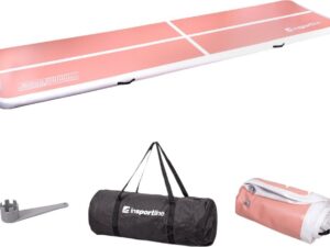 Täispuhutav treeningmatt inSPORTline Airstunt 500 x 100 x 10 cm Korallroosa