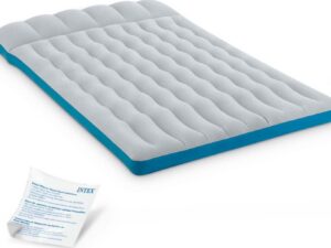 Inflatable double camping mattress 193x127x17 cm bed with headboard INTEX 67999