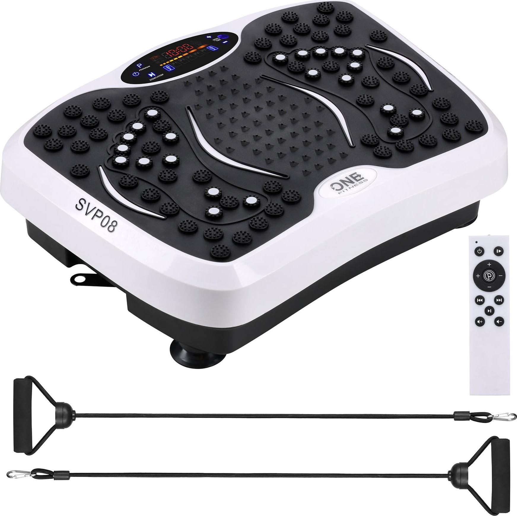 VIBRATION PLATFORM WITH RESISTANCE BANDS SVP08 ONE FITNESS