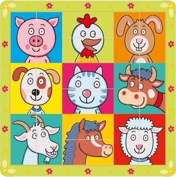 Wooden puzzle, Animals, 18 months+