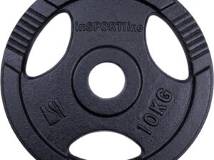 Cast Iron Olympic Weight Plate inSPORTline Hamerton Black 10 kg, 50 mm