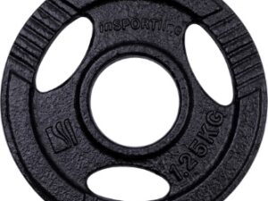 Cast Iron Olympic Weight Plate inSPORTline Hamerton Black 1.25 kg, 50 mm