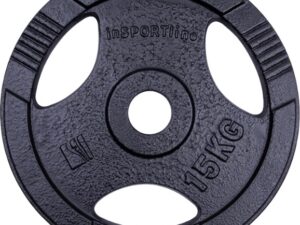 Cast Iron Olympic Weight Plate inSPORTline Hamerton Black 15 kg, 50 mm