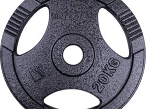 Cast Iron Olympic Weight Plate inSPORTline Hamerton Black 20 kg, 50 mm