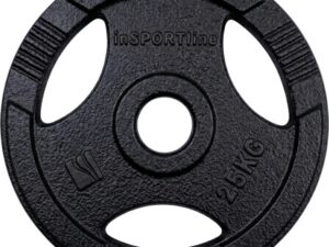 Cast Iron Olympic Weight Plate inSPORTline Hamerton Black 25 kg, 50 mm