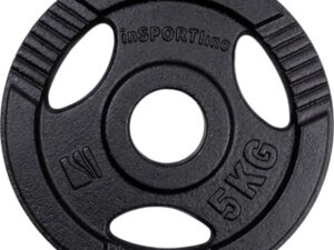 Cast Iron Olympic Weight Plate inSPORTline Hamerton Black 5 kg, 50 mm