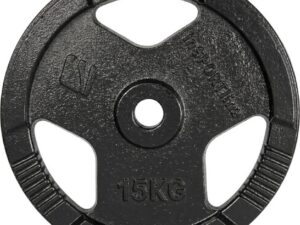 Cast Iron Weight Plate inSPORTline Hamerton Black 15 kg, 30 mm