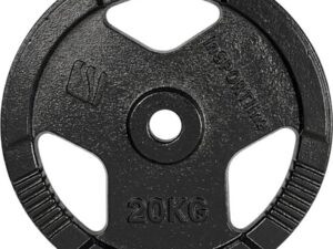 Cast Iron Weight Plate inSPORTline Hamerton Black 20 kg, 30 mm