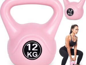 Kettlebell kettle 12kg harjutus hantli pall fitness kaal roosa ModernHome