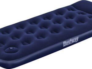 Single Velvet air mattress with integrated foot pump 185/76/28cm BESTWAY